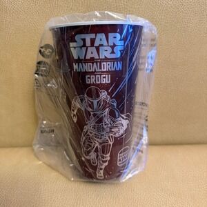Star Wars The Mandalorian and Grogu Burger King Collectible Cup Maroon New